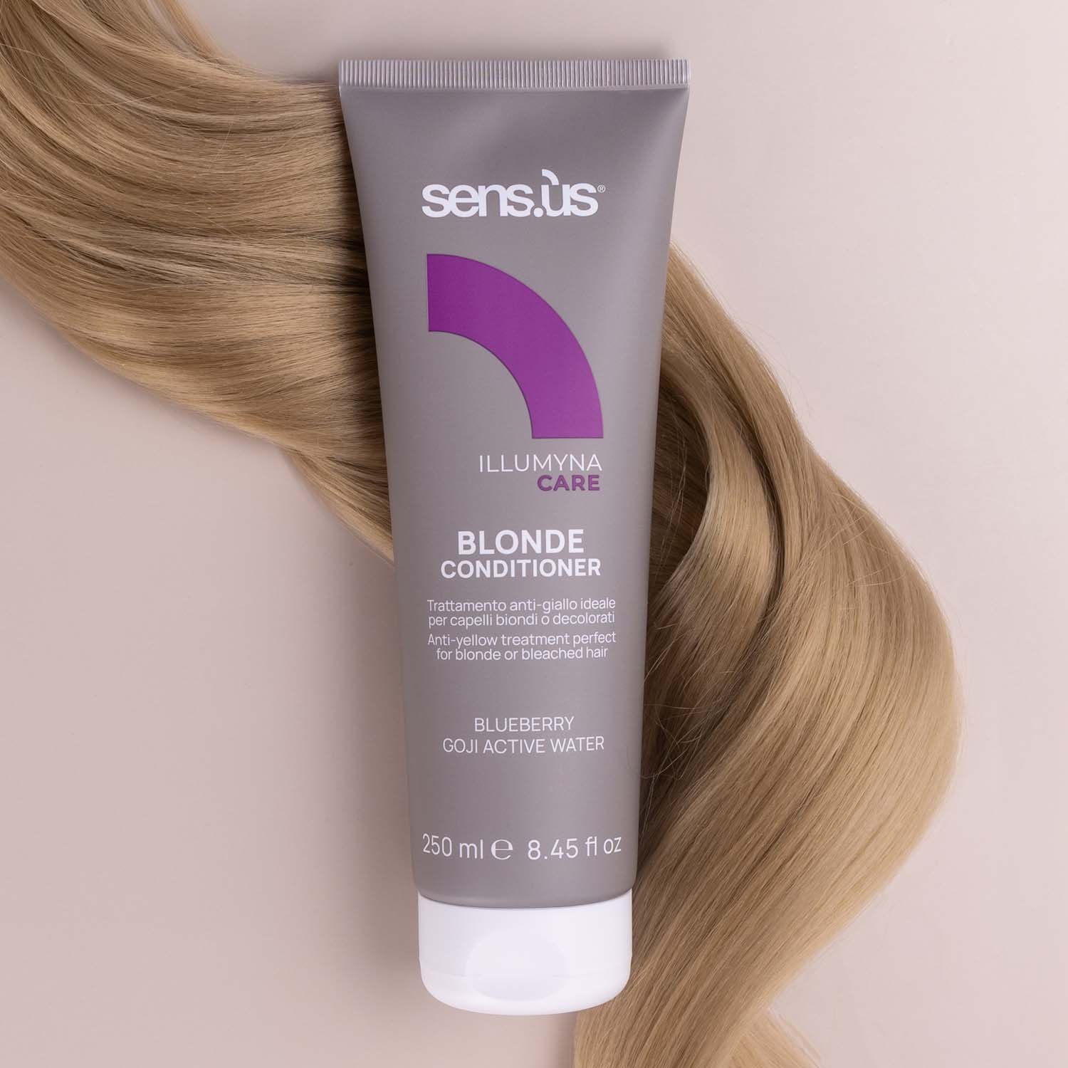 Кондиціонер проти жовтизни світлого волосся Sens.ùs Illumyna Blonde Conditioner, 250 ml - 3