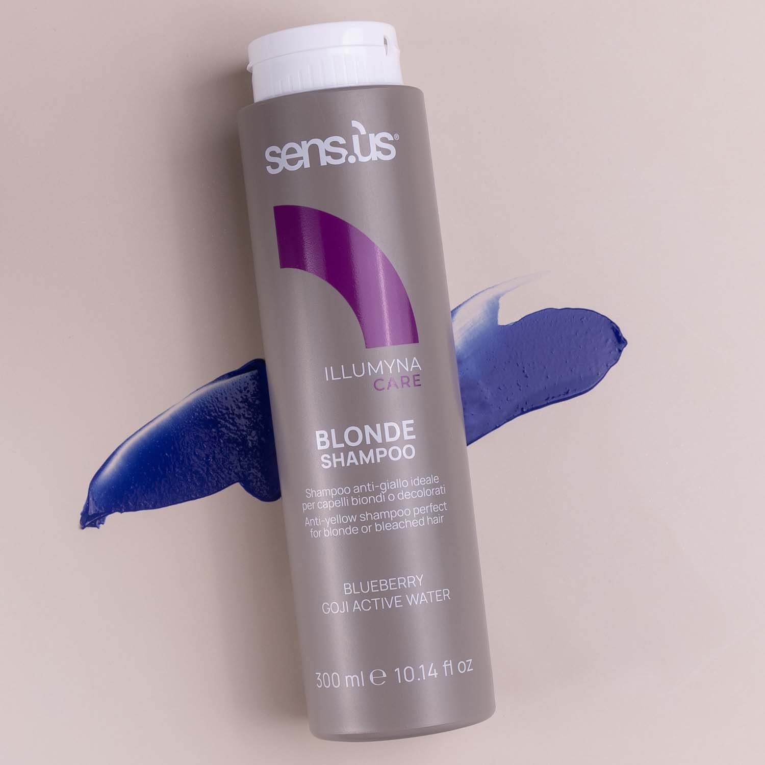 Шампунь проти жовтизни світлого волосся Sens.ùs Illumyna Blonde Shampoo, 300 ml - 2