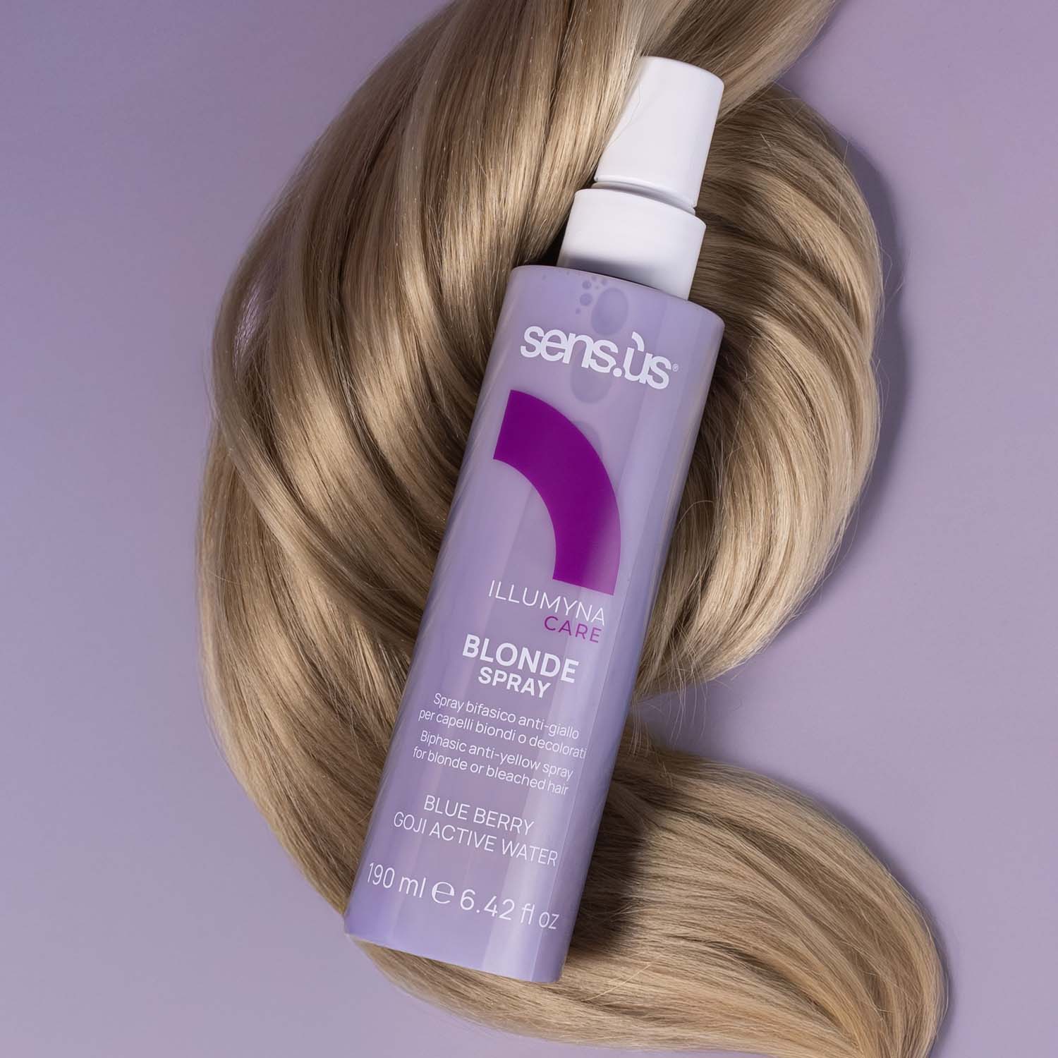 Двофазний спрей для світлого та знебарвленого волосся Sens.ùs Illumyna Blonde Spray, 190 ml - 3