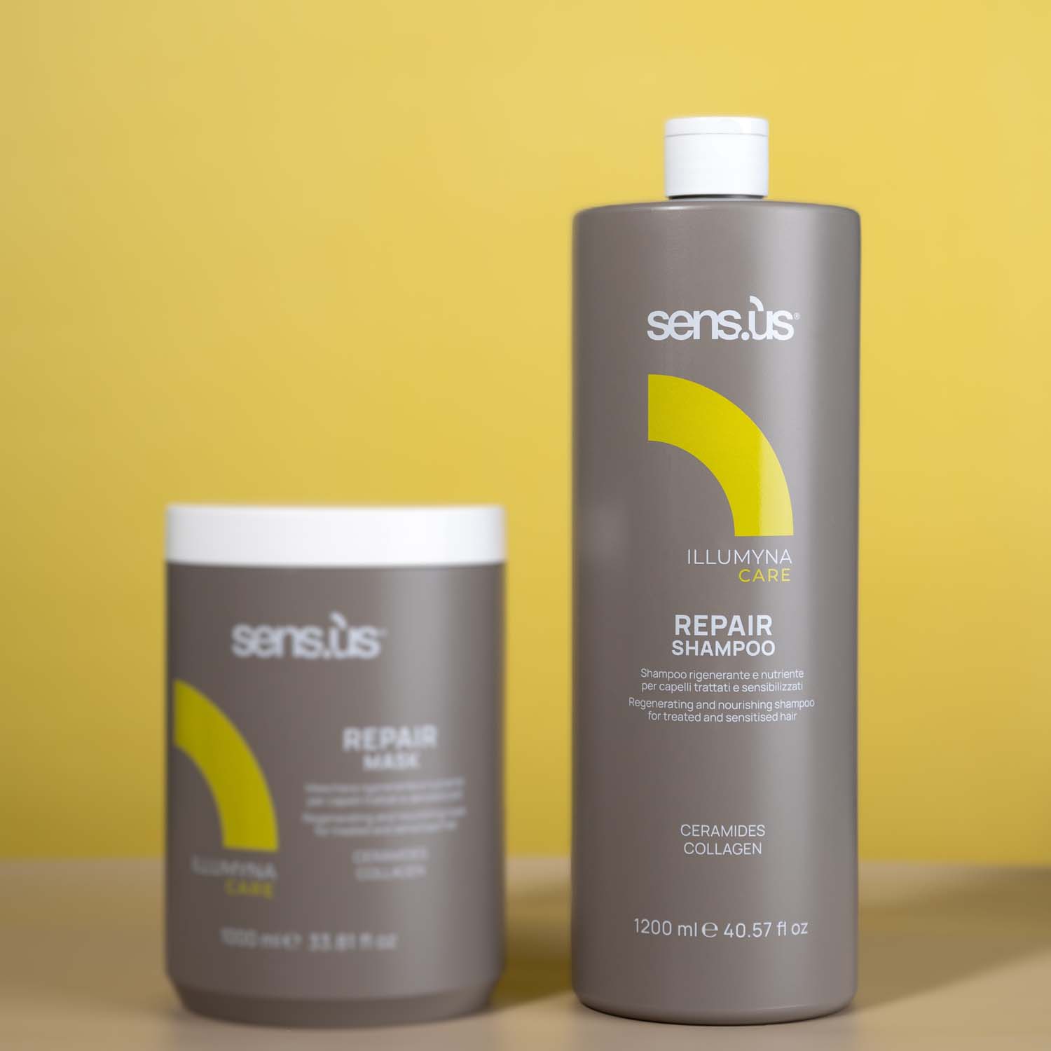 Відновлюючий шампунь для пошкодженого волосся Sens.ùs Illumyna Repair Shampoo, 1200 ml - 2