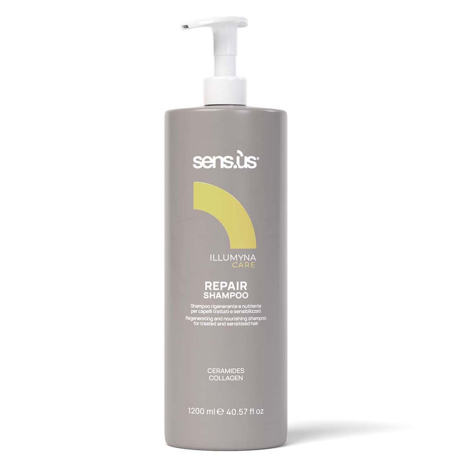 Відновлюючий шампунь для пошкодженого волосся Sens.ùs Illumyna Repair Shampoo, 1200 ml - 1