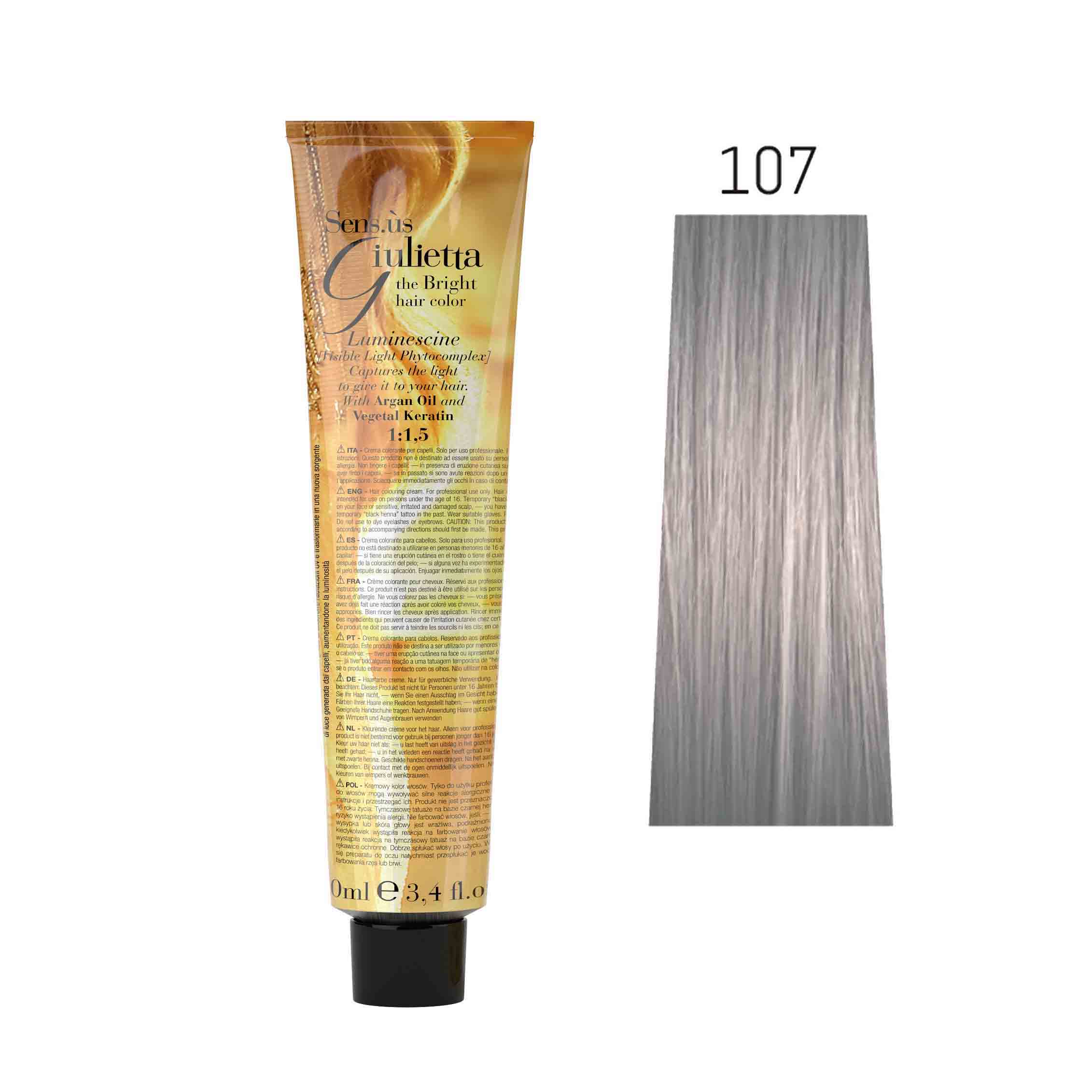 Крем-фарба для волосся SENS.ÙS Giulietta (Колір: 107 Ультрасвітлий Пісочний) - 1