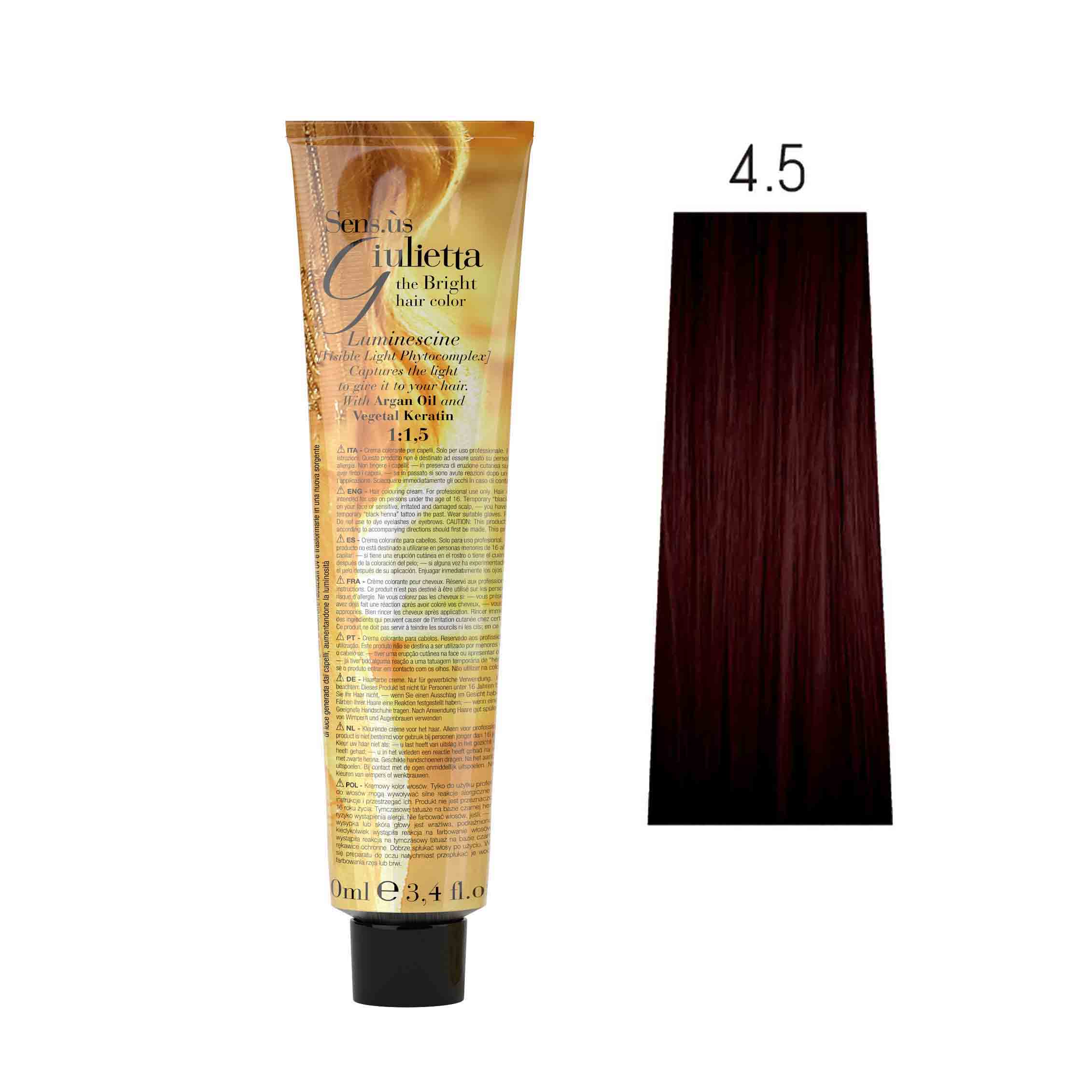 Крем-фарба для волосся SENS.ÙS Giulietta (Колір: 4.5 Коричневий Махагон) - 1