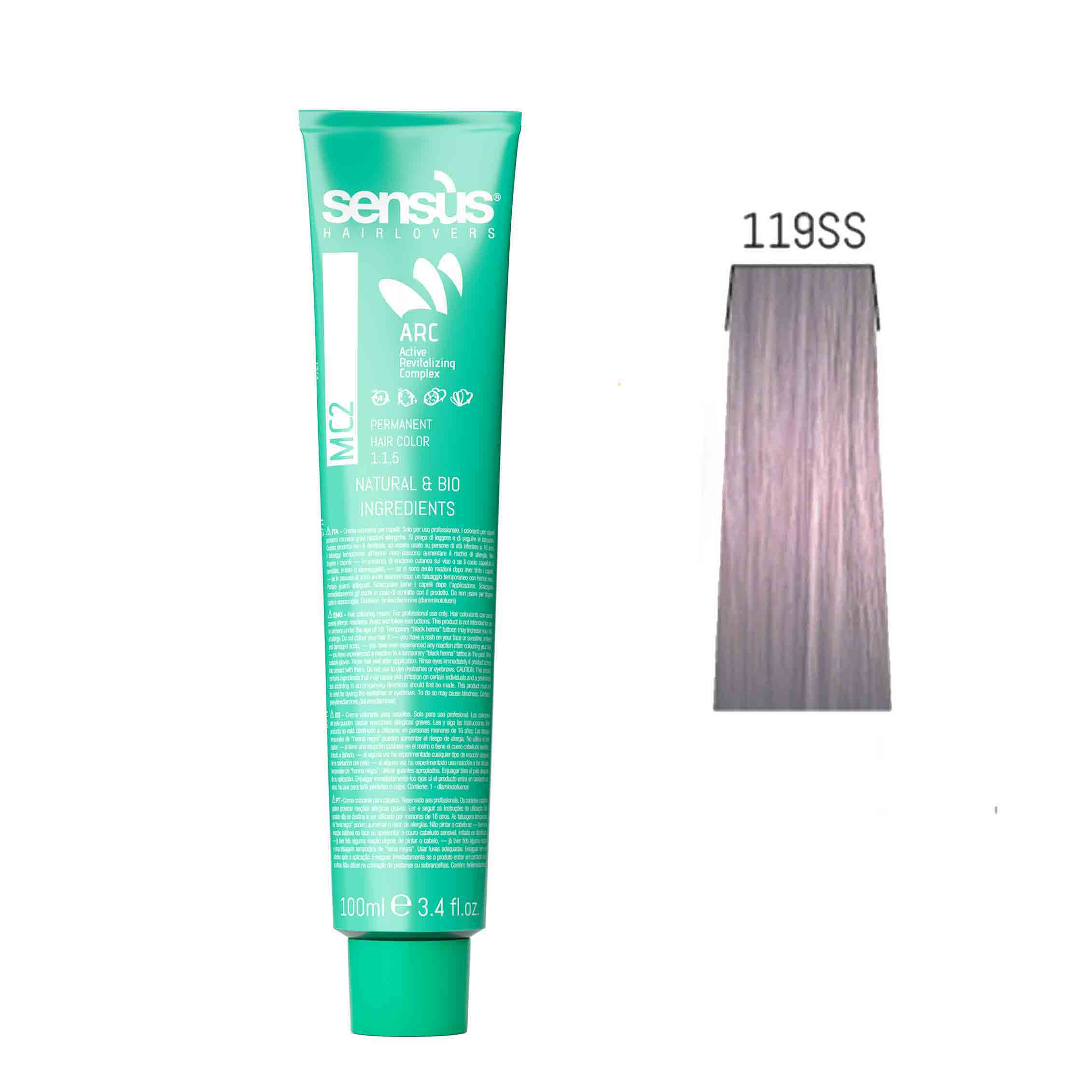 Крем-фарба для волосся SENS.ÙS MC2 (Колір: 119 Платиновий Блонд) - 1
