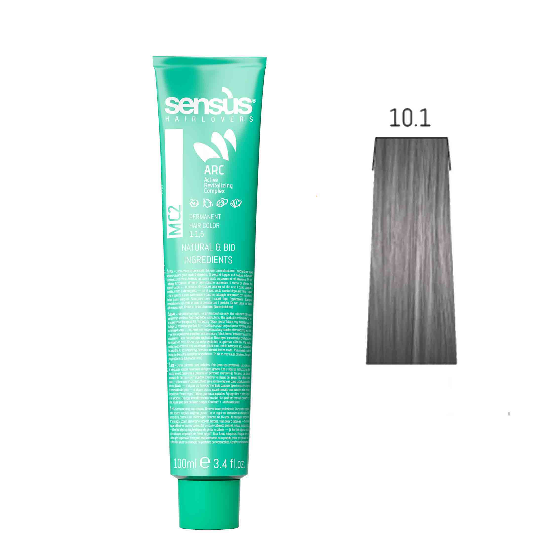 Крем-фарба для волосся SENS.ÙS MC2 (Колір: 10.1 Попелястий Світлий Блонд) - 1