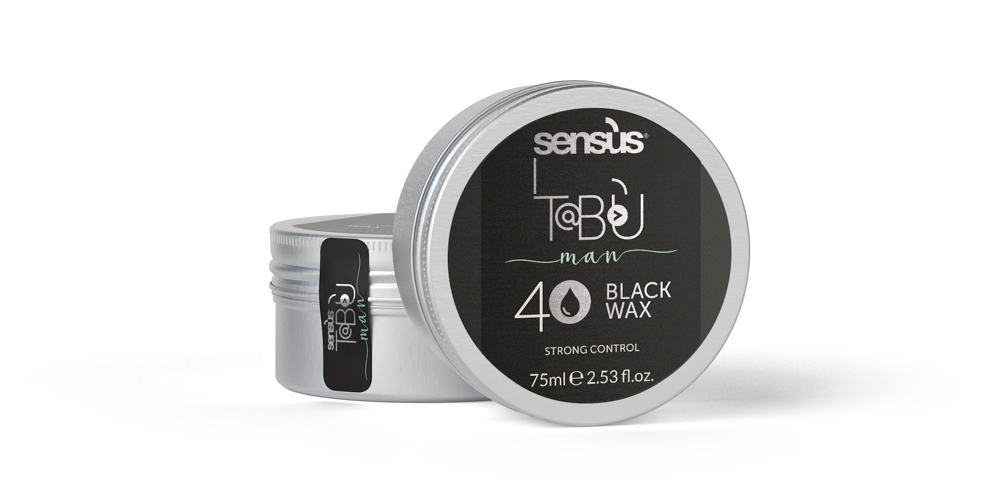 Віск для укладки і камуфлювання сивого волосся Sens.ùs 40 Black Wax - 1