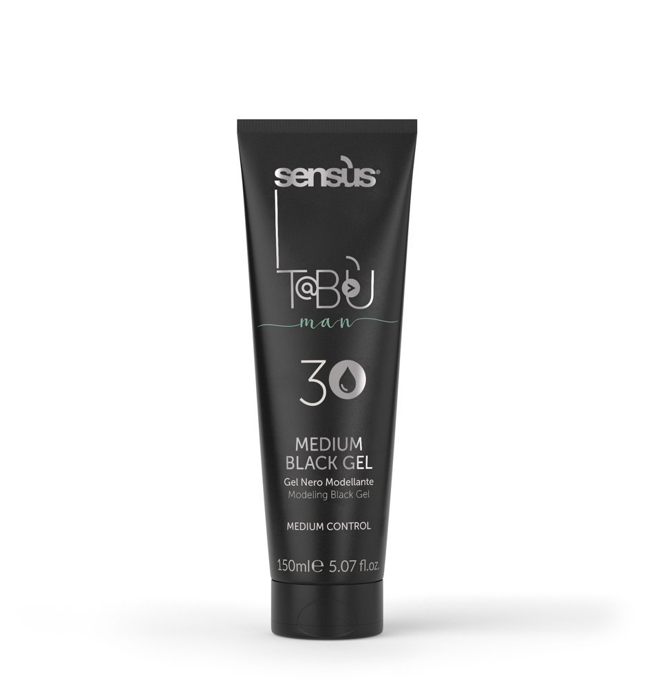 Гель для волосся середньої фіксації Sens.ùs 30 Medium Black Gel - 1