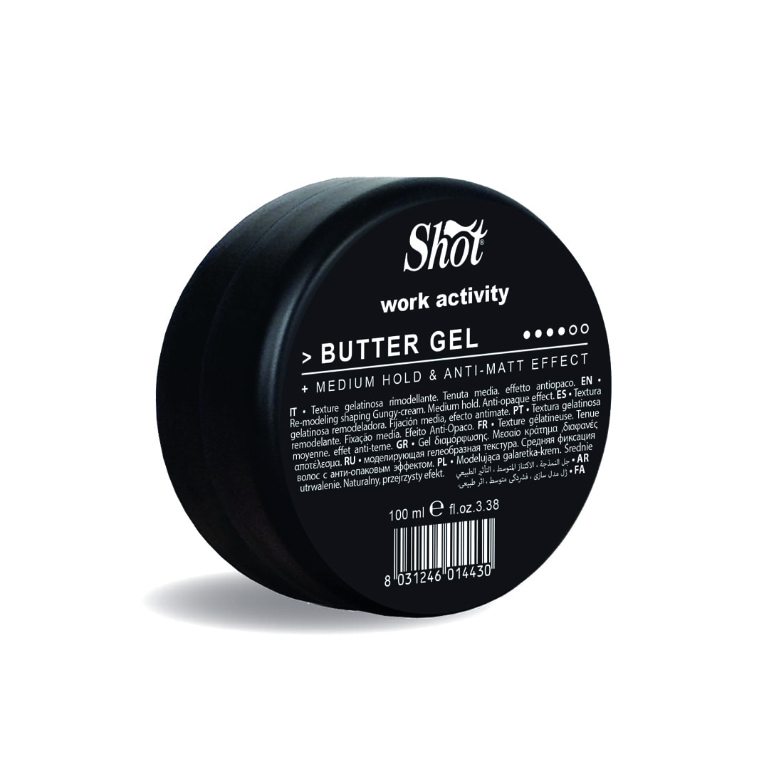 Віск для укладання волосся на водній основі SHOT BUTTER GEL WORK ACTIVITY