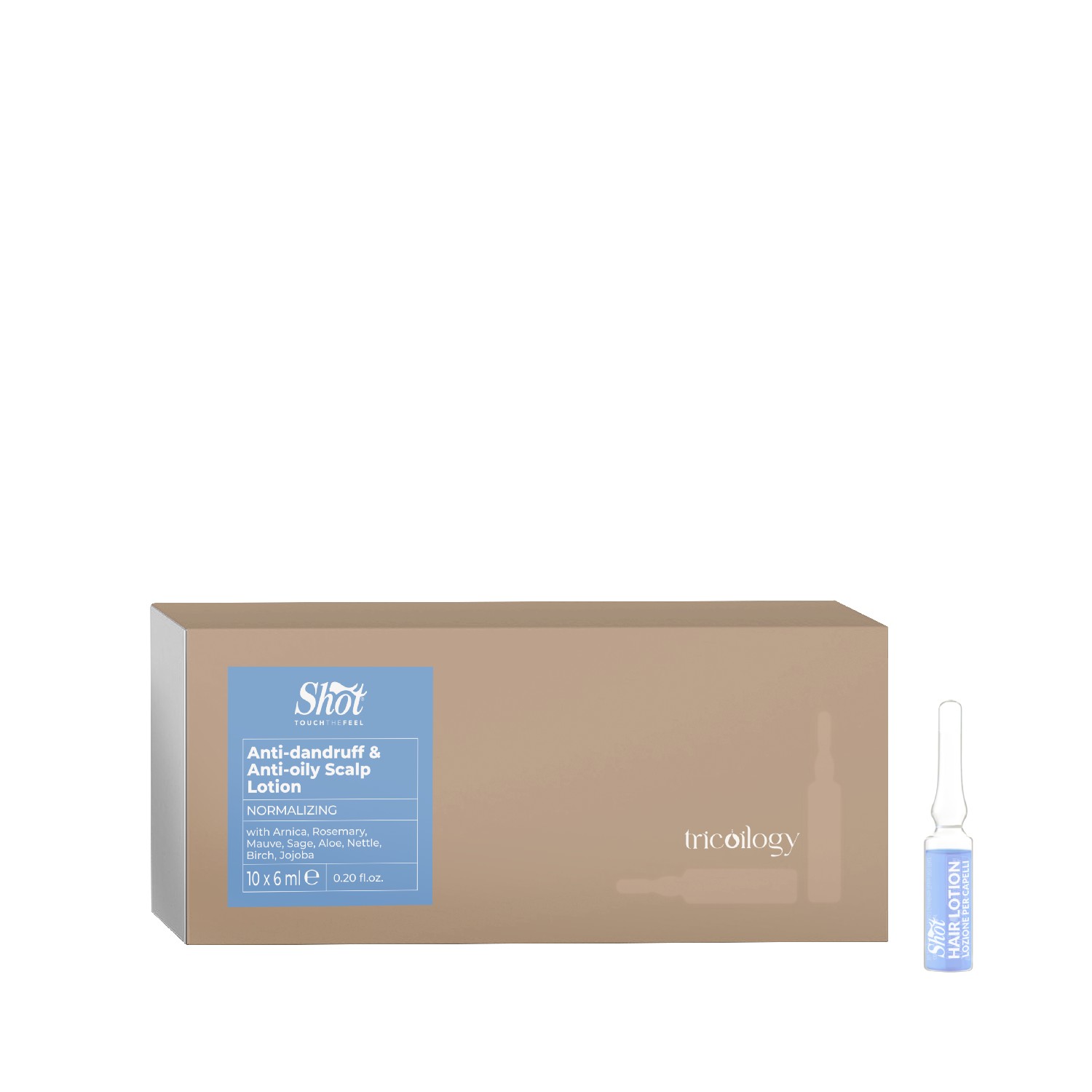 Ампули проти лупи для жирної шкіри голови Shot Normalizing Anti-dandruff & Аnti-oily Scalp Lotion, 10x6 мл - 1