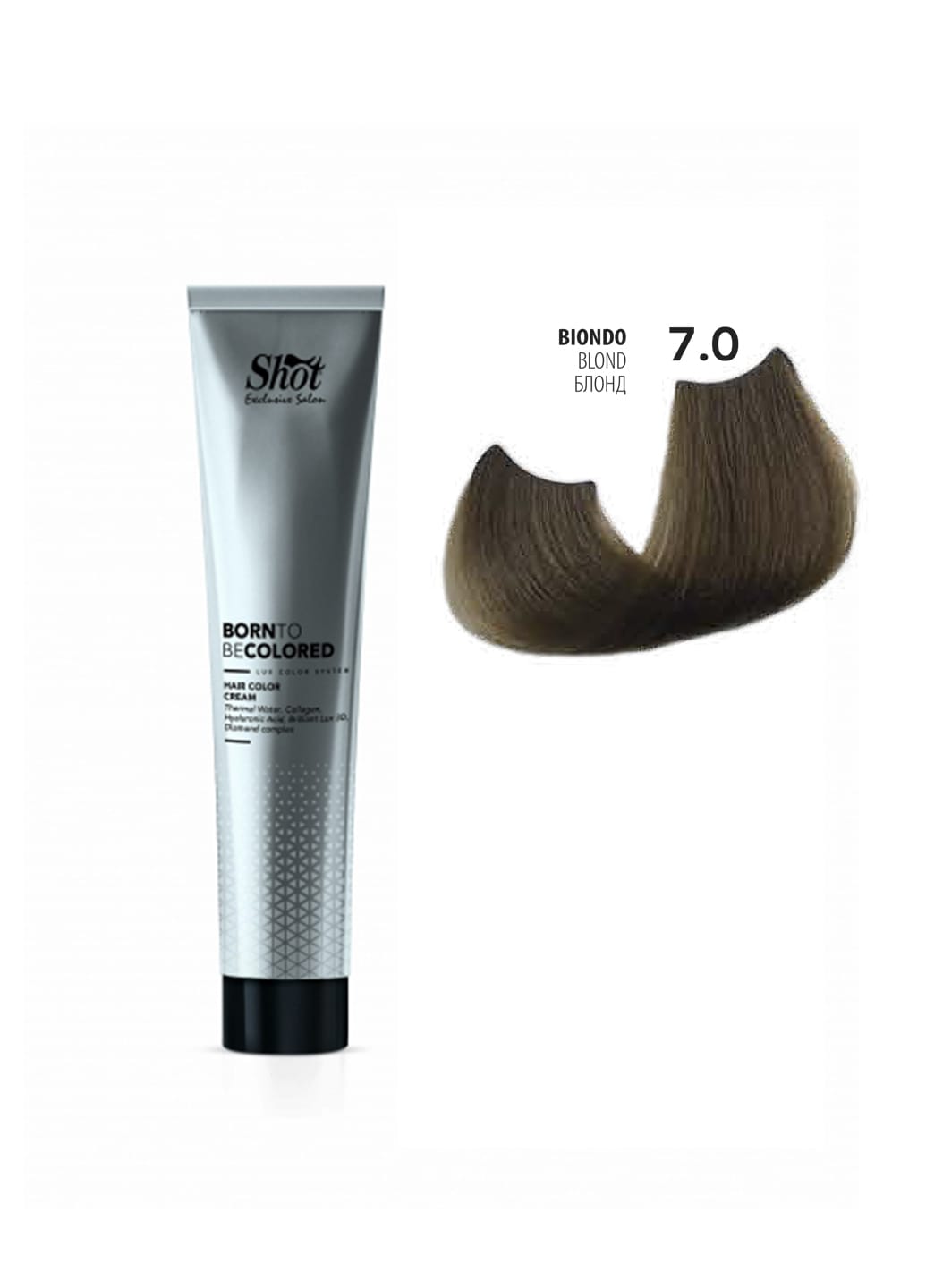 Крем-фарба для волосся SHOT Born To Be Colored Hair Color Cream (Колір: 7.0 Блонд) - 1