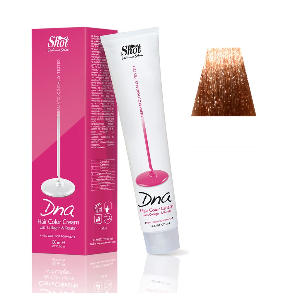 Крем-фарба для волосся з колагеном SHOT DNA Hair Color Crem (Колір: 10.003 Платиновий блонд натуральний байа) - 1