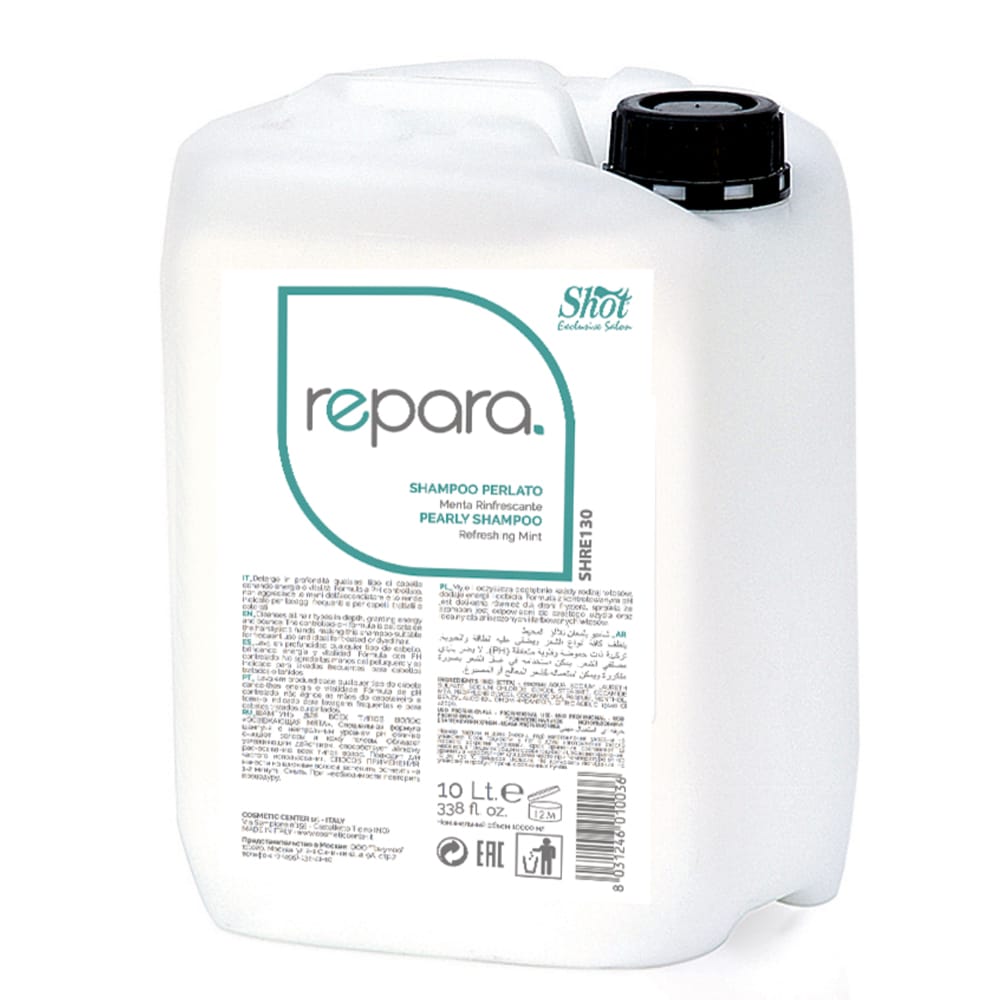 Шампунь для всіх типів волосся «Освіжаюча мʼята» SHOT Repara Perlato Rinfrescante Shampoo - 1
