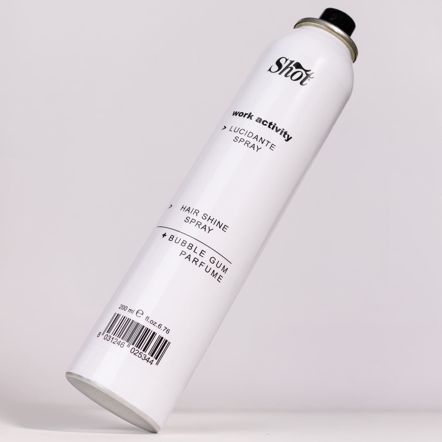 Спрей-блиск для волосся з ароматом Bubble Gum SHOT Work Activity Shine Spray Parfume Bubble Gum, 200 мл - 2
