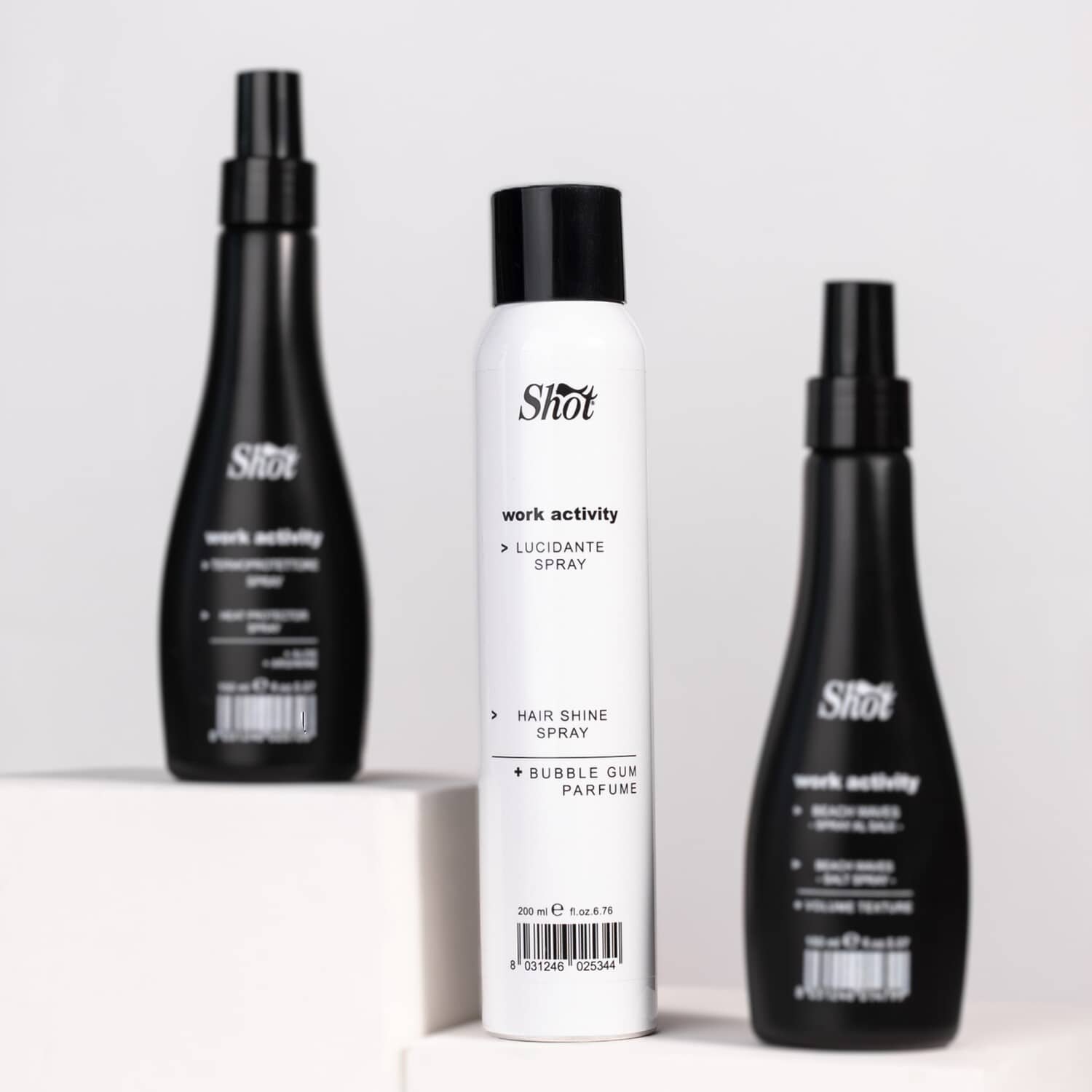 Спрей-блиск для волосся з ароматом Bubble Gum SHOT Work Activity Shine Spray Parfume Bubble Gum, 200 мл - 3