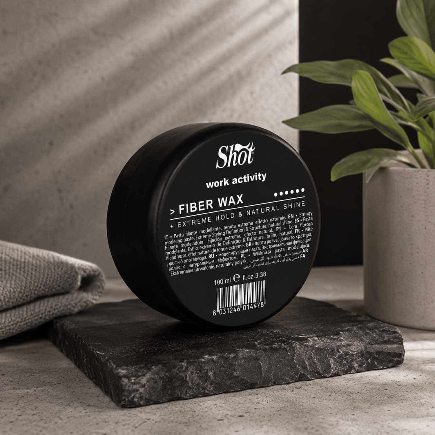 Воск-манипулятор для укладки волос SHOT Work Activity Fiber Wax, 100 мл - 2