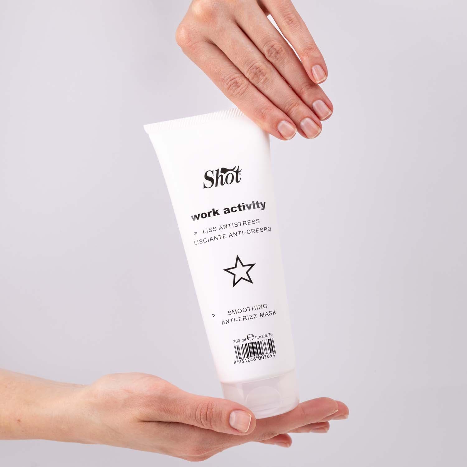 Маска разглаживающая для волос SHOT Work Activity Smoothing Anti-Frizz Mask, 200 мл - 3