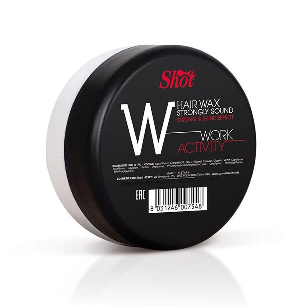 Віск сильної фіксації з ефектом блиску SHOT Hair Wax Strongly Sound Work Activity 